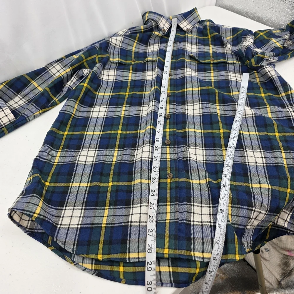 Vineyard Vines Performance Slim Fit Crosby Shirt Men's‎ L Plaid Flannel Green.